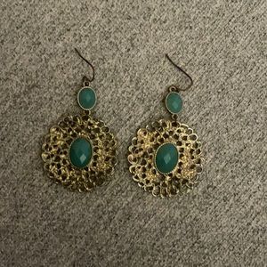 Turquoise and gold earrings